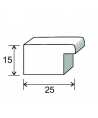 MOULURE PLATE LARGEUR 25 MM OR