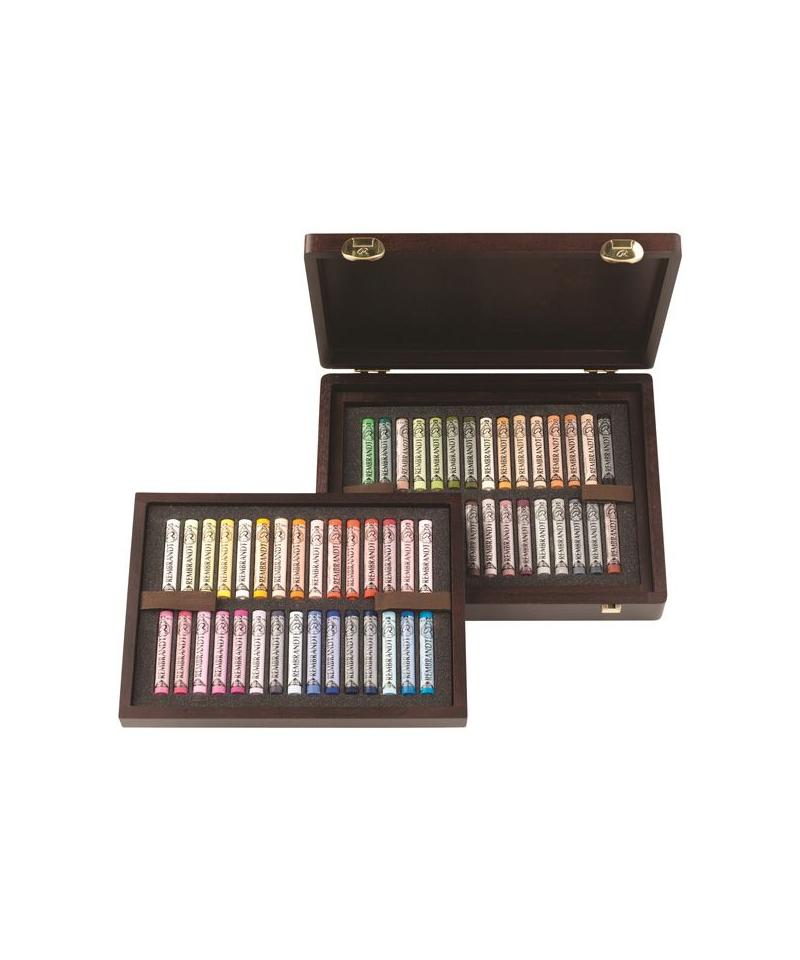 COFFRET BOIS PASTELS REMBRANDT LUXE 60 P - Denis Beaux Arts