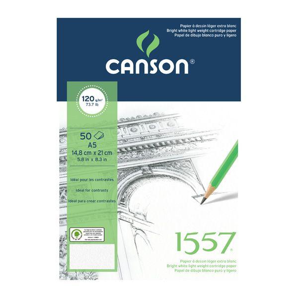 Bloc de 50 feuilles de papier Esquisse 1557 de Canson - 120 g/m²
