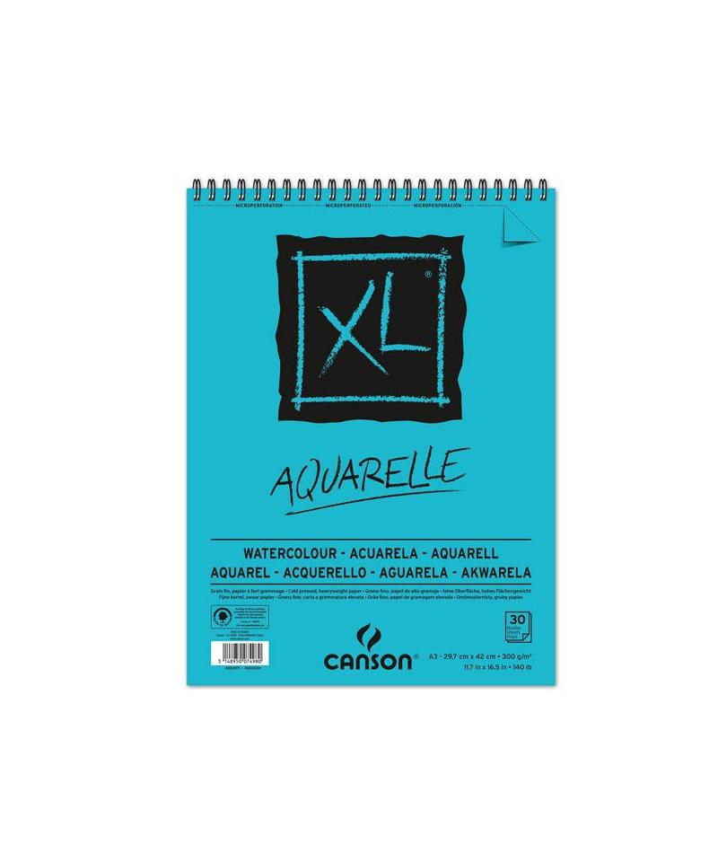 RayArt  Album Papier Aquarelle XL A4 300G/M² 30 Feuilles - Canson