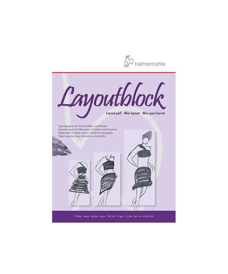 HAHNEMUHLE BLOC LAYOUT 75 G 75 FEUILLES A3 29.7 X 42