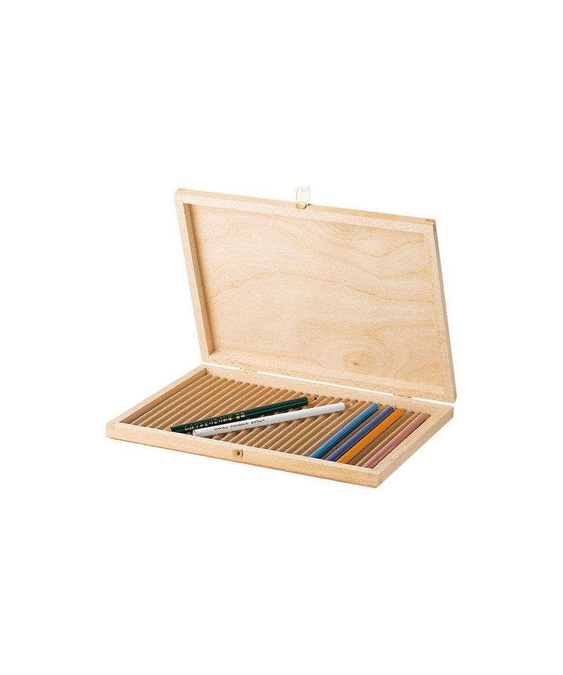 Coffret vide en bois pour crayons