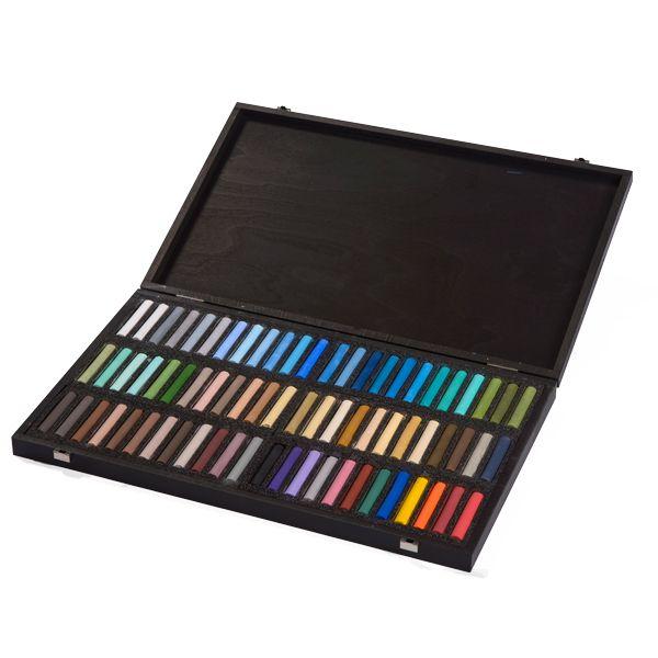 COFFRET BOIS 72 PASTELS MARINE