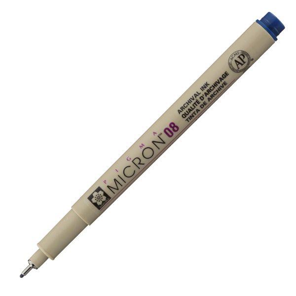 PIGMA MICRON POINTE CALIBREE 08 - 0.50 MM - BLEU ROI