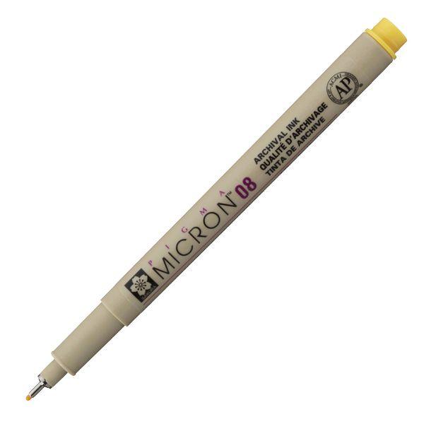 PIGMA MICRON POINTE CALIBREE 08 - 0.50 MM - JAUNE