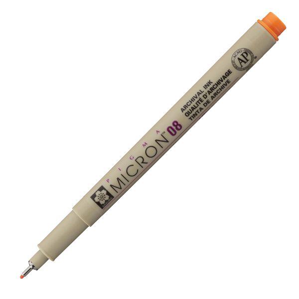 PIGMA MICRON POINTE CALIBREE 08 - 0.50 MM - ORANGE