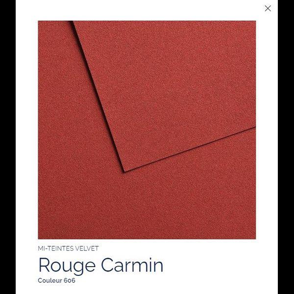 FEUILLE 430 G 50 X 65 ROUGE CARMIN 606