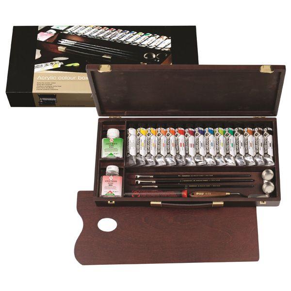 COFFRET BOIS PROFESSIONAL ACRYLIQUE REMBRANDT