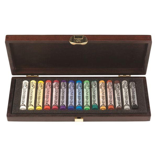 COFFRET BOIS PASTELS REMBRANDT STARTER 15