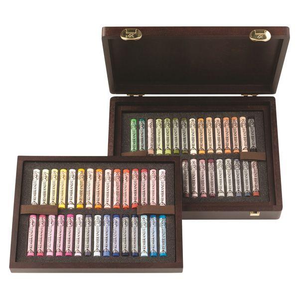 COFFRET BOIS PASTELS REMBRANDT LUXE 60 P