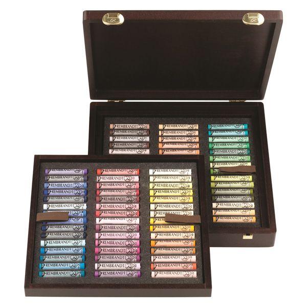 COFFRET BOIS PASTELS REMBRANDT PROFESSIONAL 90 P