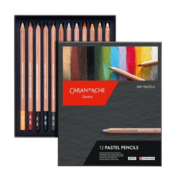 BOITE CARTON DE 12 CRAYONS PASTEL EXTRA FINS