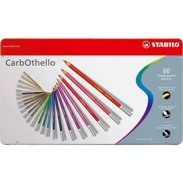 BOITE METAL 60 CRAYONS PASTEL STABILO CARBOTHELLO