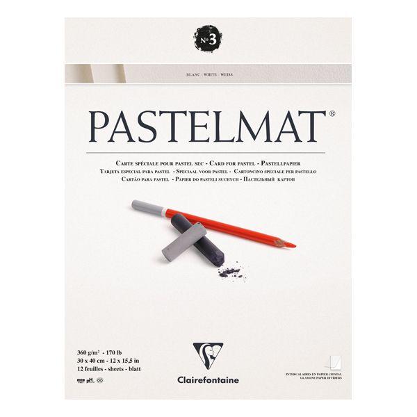 BLOC PASTELMAT 12 FEUILLES 360G N° 3 BLANC