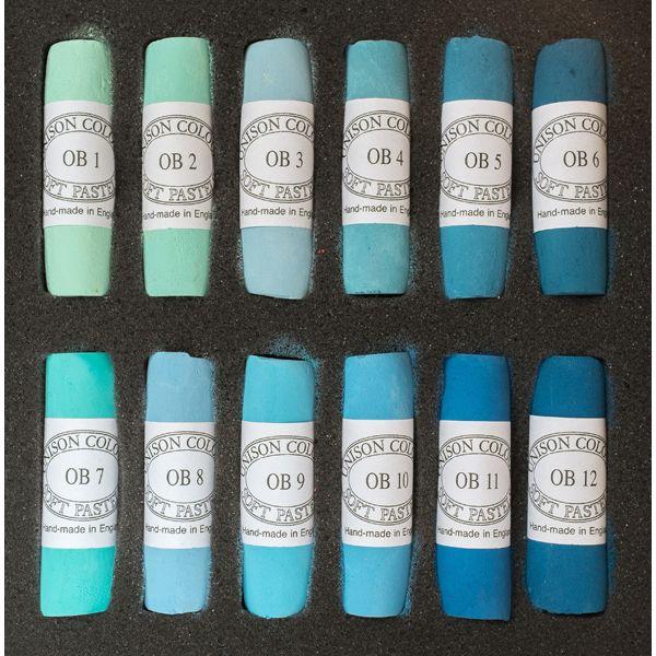 SET 12 PASTELS OCEAN BLUE S