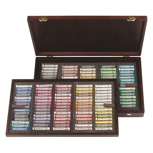 COFFRET BOIS PASTELS REMBRANDT MASTER 150