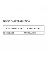 PASTELMAT BLOCS COLLES 1 CÔTE BLOC PASTELMAT 12 FEUILLES 360G N° 6 ANTHRACITE